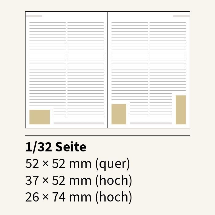 Anzeige 1/32 DIN A4