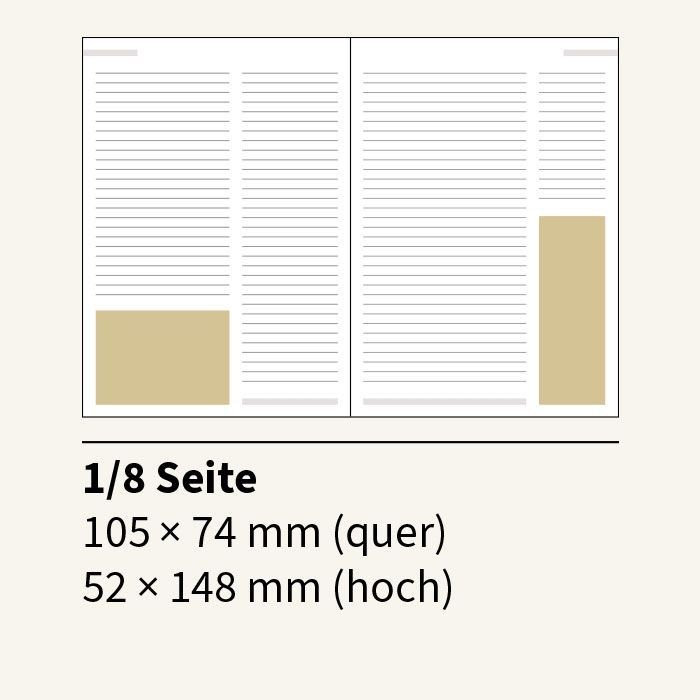 Anzeige 1/8 DIN A4