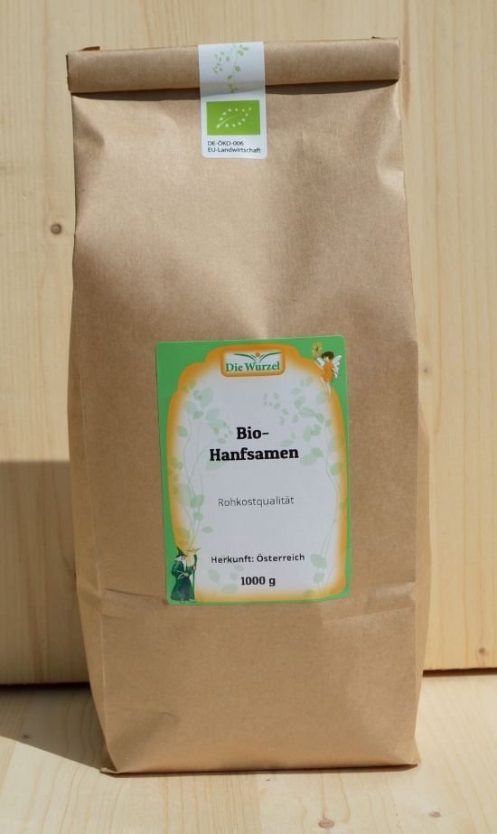 Bio-Hanfsamen geschält, im 1kg-Beutel