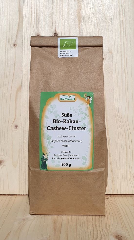 Bio-Kakao-Cashew-Cluster, 500 g
