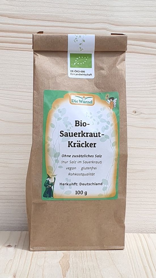 Bio-Sauerkraut-Kräcker ohne Salz, 100 g
